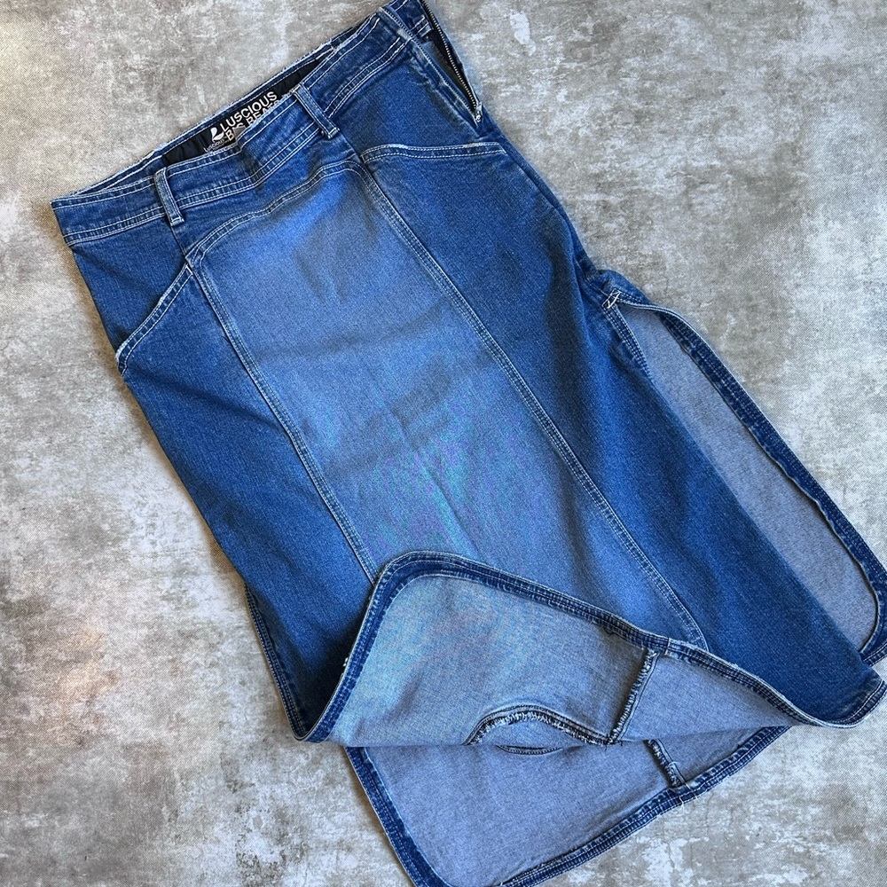 Y2K style maxi Denim Skirt